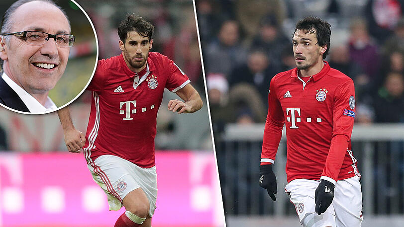 Boateng verletzt, Badstuber verliehen: Javi Martinez (l) und Mats Hummels sind in der Innenverteidigung gesetzt. Riskant, findet Jürgen Kohler.