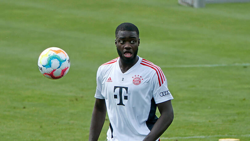 Frühstarter im Bayern-Training: Dayot Upamecano. Frühstarter im Bayern-Training: Dayot Upamecano.