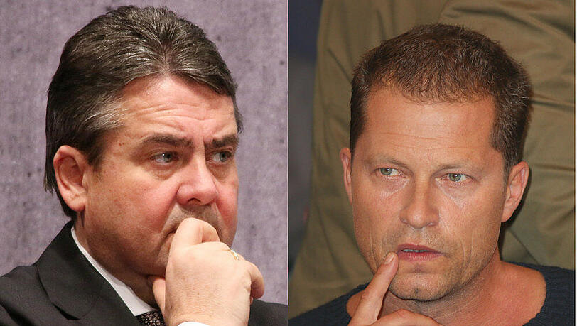Haben sich über Fremdenfeindlichkeit in Deutschland ausgetauscht: Sigmar Gabriel (l.) und Til Schweiger Haben sich über Fremdenfeindlichkeit in Deutschland ausgetauscht: Sigmar Gabriel (l.) und Til Schweiger
