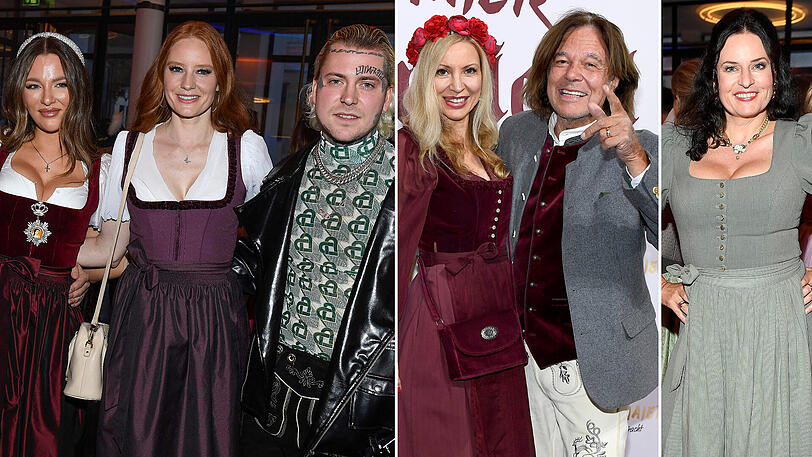 Feiern die Tracht: Promis wie Jürgen Drews und Barbara Meier zeigten sich in München...