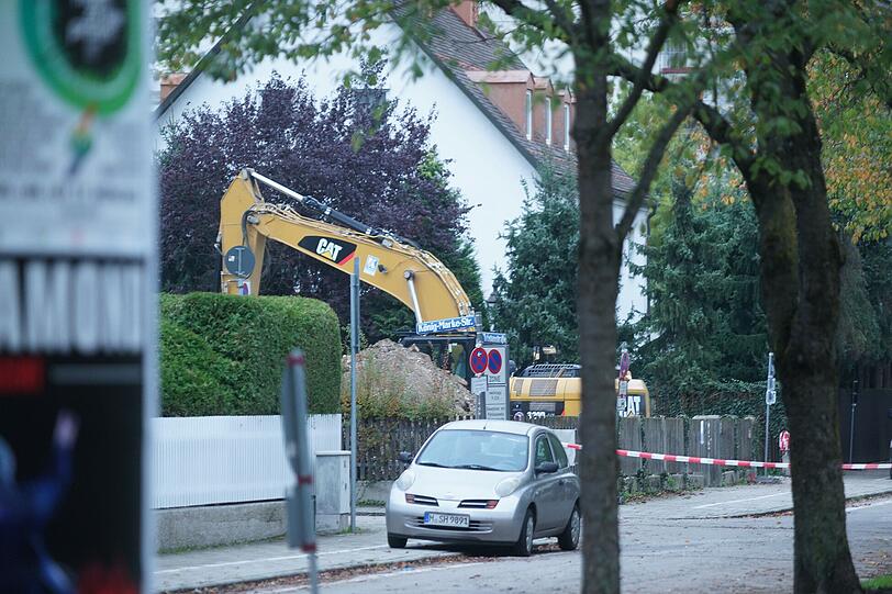 Tristan-/Ecke König-Marke-Straße: Hier stieß der Bagger auf die Bombe.