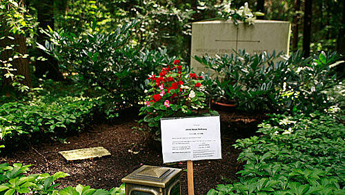 Letzte Ruhestätte auf dem Waldfriedhof: Nach seinem Tod am 12. Juli 2006 wurde Andrássy im Familiengrab seiner Vermieter beigesetzt. Letzte Ruhestätte auf dem Waldfriedhof: Nach seinem Tod am 12. Juli 2006 wurde Andrássy im Familiengrab seiner Vermieter beigesetzt.