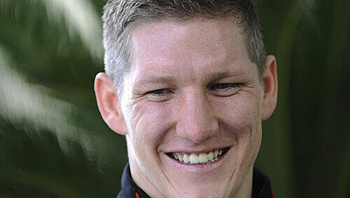 Bastian Schweinsteiger bei der Pressekonferenz in Doha Bastian Schweinsteiger bei der Pressekonferenz in Doha