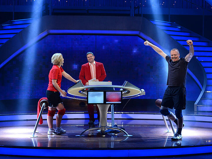 Bei "Blamieren oder Kassieren" konnte Stefan Raab den Wettbewerb für sich entscheiden