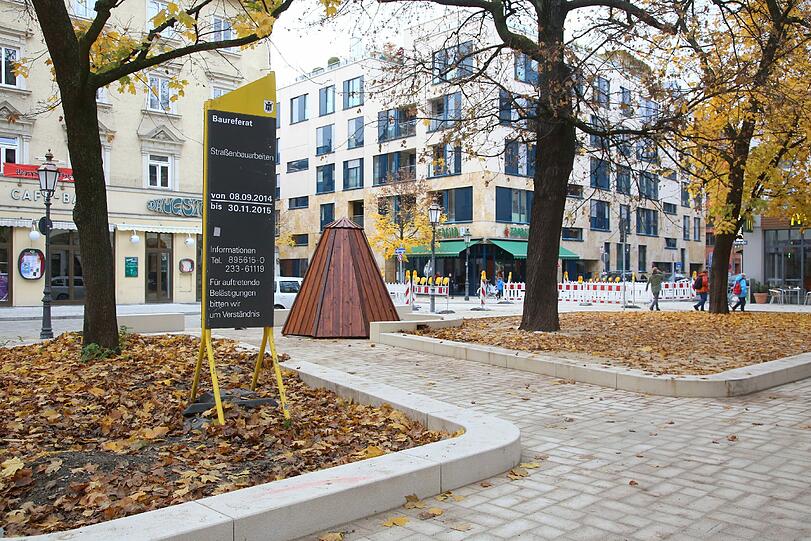 Bis vor Kurzem herrschte am Wedekindplatz Baustelle.