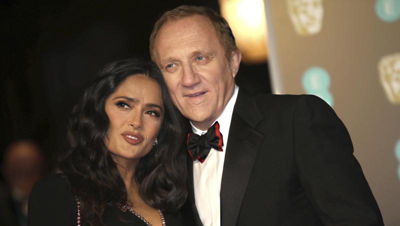 Salma Hayek, mexikanisch-US-amerikanische Schauspielerin, und ihr Ehemann François-Henri Pinault, französischer Geschäftsmann (2018). Salma Hayek, mexikanisch-US-amerikanische Schauspielerin, und ihr Ehemann François-Henri Pinault, französischer Geschäftsmann (2018).