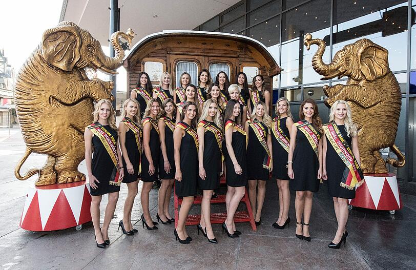 Auf der Pressekonferenz wurden die 21 Kandidatinnen für die Wahl der Miss Germany vorgestellt