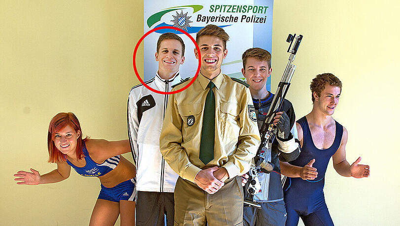 Die Neuzugänge der Sommersportklasse 2015 der Bayerischen Polizei: Amelie-Sophie Lederer, Laurin Walter (er schnappte den Einbrecher), Patrick Karl, Maximilian Dallinger und Achim Thumshirn. Die Neuzugänge der Sommersportklasse 2015 der Bayerischen Polizei: Amelie-Sophie Lederer, Laurin Walter (er schnappte den Einbrecher), Patrick Karl, Maximilian Dallinger und Achim Thumshirn.