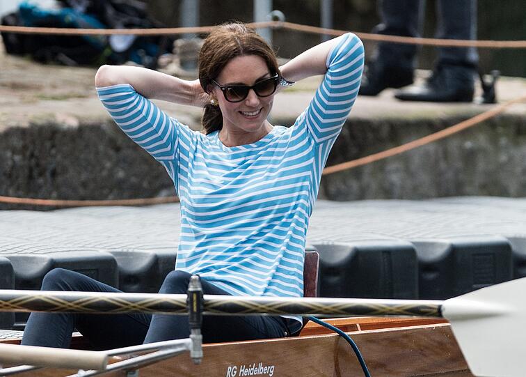 Kate und William ruderten auf dem Neckar in Heidelberg