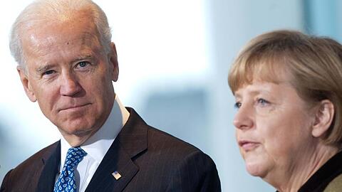 Kanzlerin Angela Merkel und der amtierende US-Präsidenten Joe Biden.