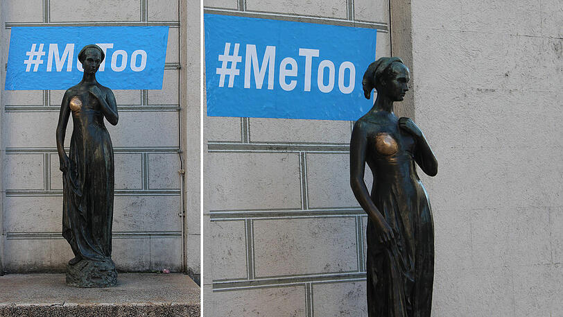 Julia und ihre nackte, begrabbelte Brust. Am Montag sagte sie für einen halben Tag: #metoo.