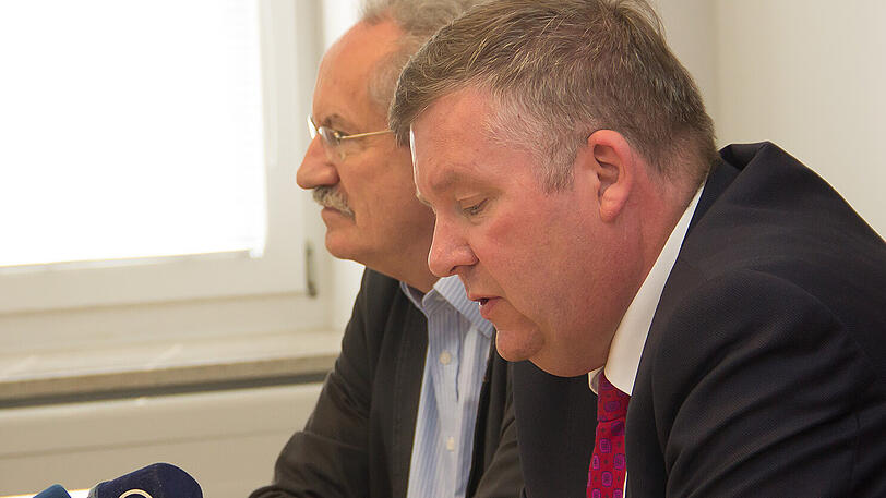 Christian Ude (l.) und Volkmar Halbleib (beide SPD).