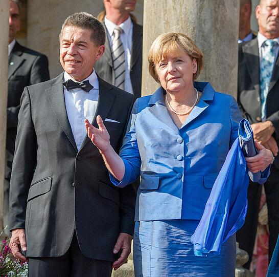 Bundeskanzlerin Angela Merkel und ihr Ehemann Joachim Sauer.