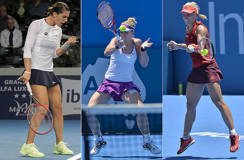 Deutsche Tennis-Größen: Andrea Petkovic, Sabine Lisicki und Angelique Kerber (von links).