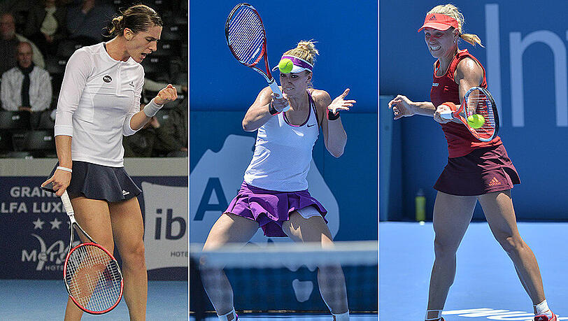 Deutsche Tennis-Größen: Andrea Petkovic, Sabine Lisicki und Angelique Kerber (von links). Deutsche Tennis-Größen: Andrea Petkovic, Sabine Lisicki und Angelique Kerber (von links).