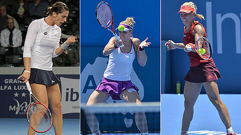 Deutsche Tennis-Größen: Andrea Petkovic, Sabine Lisicki und Angelique Kerber (von links).