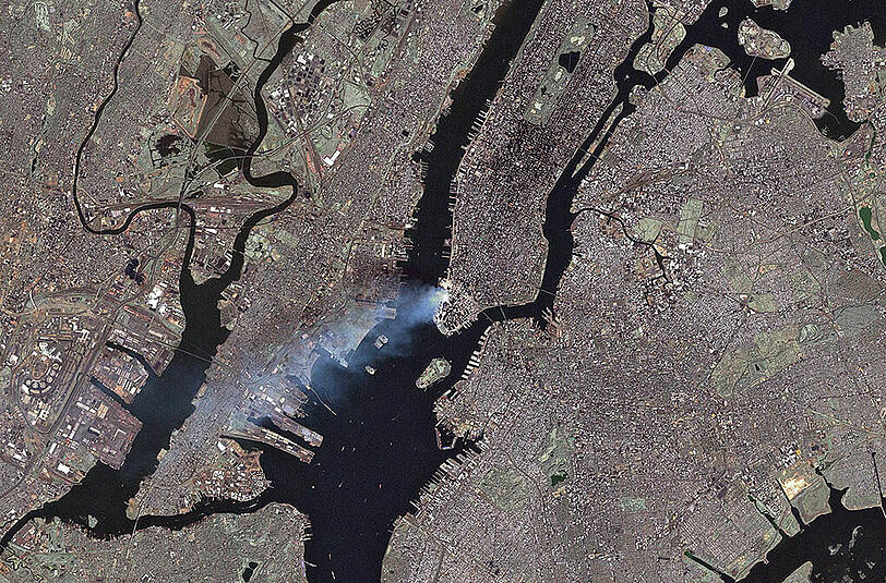 Die Rauch- und Staubwolke am Ground Zero war bis ins Weltall sichtbar.