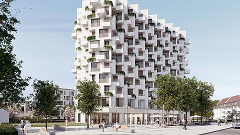 Weiß und spektakulär gekastelt: Diese Fassade wird modern.