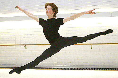 Michael auf dem Sprung &ndash; vielleicht ganz nach oben in die Ballett-Spitze.