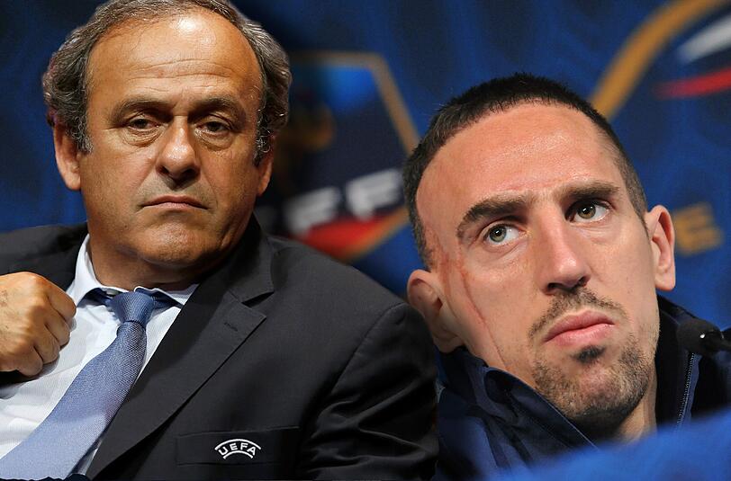 Michel Platini ist alles andere als erfreut über die Rücktrittsgedanken von Franck Ribéry.