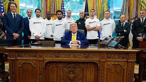 Zu Gast im Oval Office bei US-Präsident Donald Trump: WM-Teilnehmer Juventus Turin.