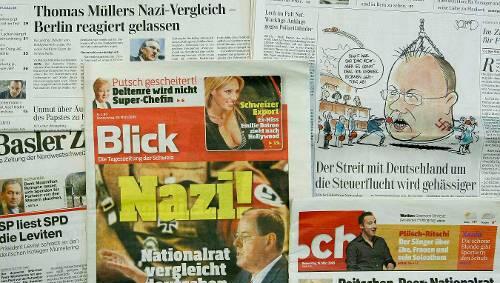 Keine gute Presse: Steinbrück im Schweizer „Blick“.Foto: Reuters Keine gute Presse: Steinbrück im Schweizer „Blick“.Foto: Reuters