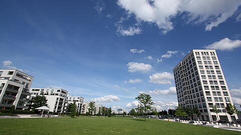 Der Arnulfpark ist eines der j&uuml;ngeren Quartiere der Stadt, trotzdem gibt es hier nicht genug B&auml;ume, wie dieses &auml;ltere Bild zeigt.