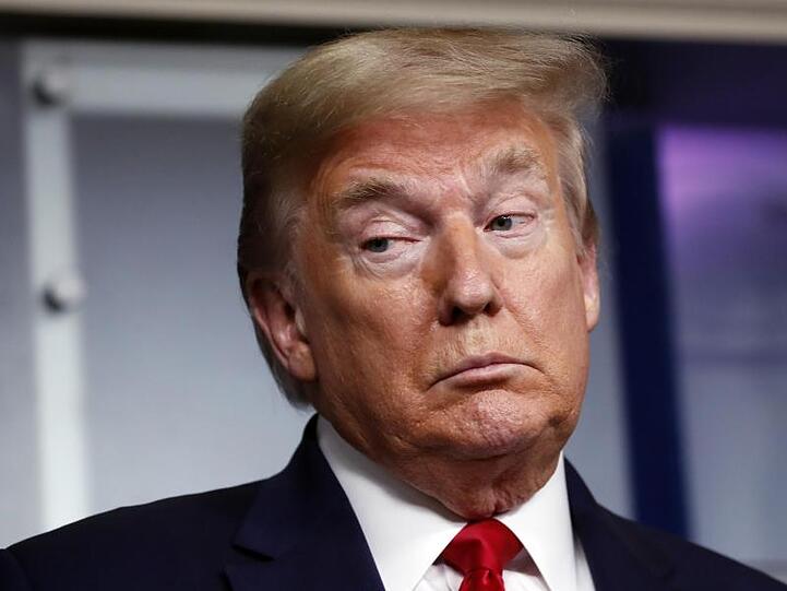 Donald Trump bei einer Pressekonferenz im Weißen Haus.