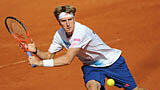 Cedrik-Marcel Stebe im entzscheidenden Spiel gegen den Australier Lleyton Hewitt.