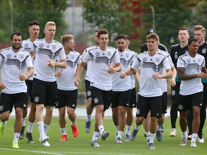 Das deutsche U21-Team beim Training in Fagagna.