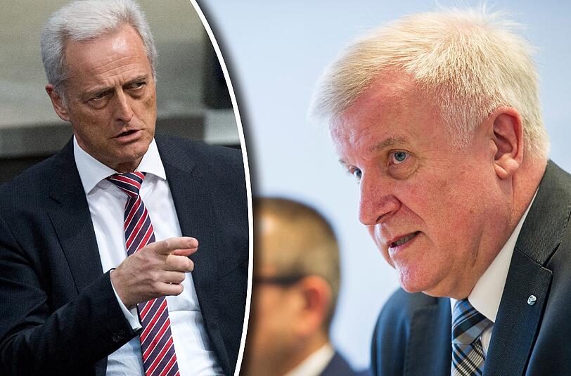 CSU-Vize Ramsauer (l.) stellt sich im Trassenstreit gegen Horst Seehofer.