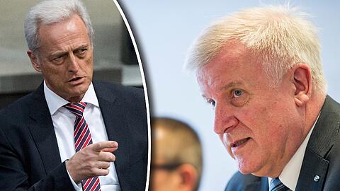 CSU-Vize Ramsauer (l.) stellt sich im Trassenstreit gegen Horst Seehofer.