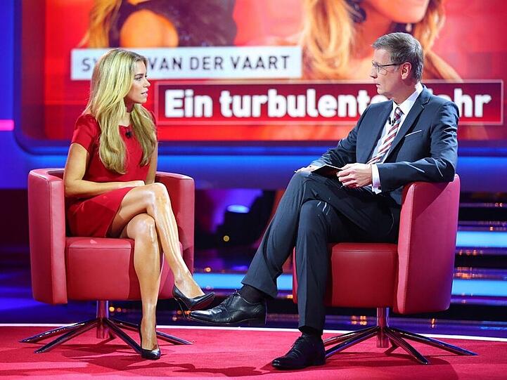 Sylvie van der Vaart spricht als Gast von Günther Jauch über ihr bewegtes Jahr 2013