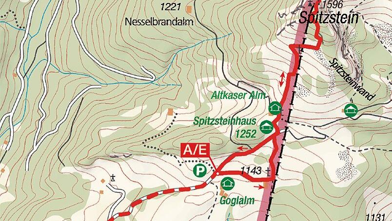 Tour 4: Auf den Spitzstein. Tour 4: Auf den Spitzstein.