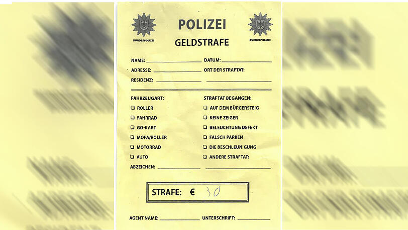 Der falsche Strafzettel wurde beschlagnahmt.