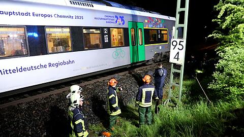 Die Deutsche Bahn berichtete auf X von Streckensperrungen wegen Bäumen auf den Gleisen.