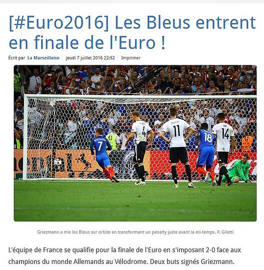 "La Marseillaise": "Im Finale! Am Ende gewinnt Frankreich."