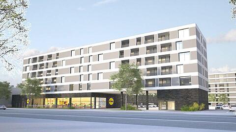 In München noch unkonkret, in Frankfurt schon in Planung: Wohnungen über Supermärkten.