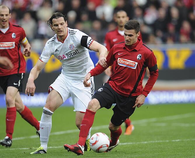 22. Spieltag: SC Freiburg - FC Bayern 17.-19.02.2012. Am 26. Spieltag der Rückrunde 2010/11 verliert der SC Freiburg durch Tore von Mario Gomez und Frank Ribéry zu Hause 1:2.