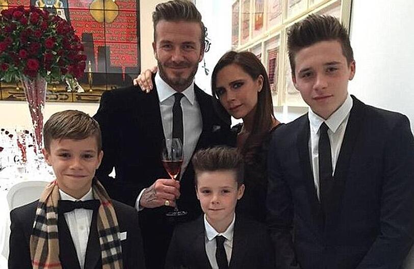Die ganze Familie Beckham