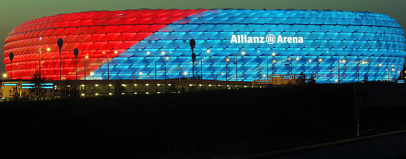 Allianz Arena Rot und Blau