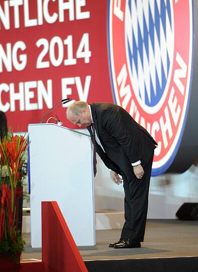 Uli Hoeneß am Freitagabend im Audi Dome.