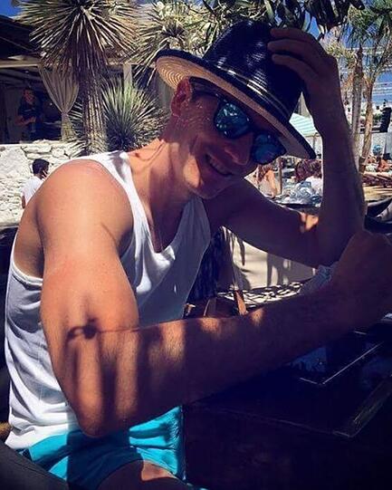 Robert Lewandowski im Urlaub.