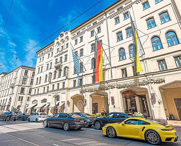 Das Hotel Vier Jahreszeiten Kempinski in der Maximilianstraße.