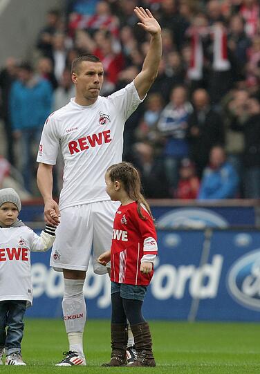 Lukas Podolski verabschiedet sich.