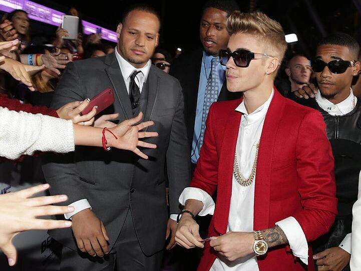 Justin Bieber bei der Premiere seines Films "Believe"