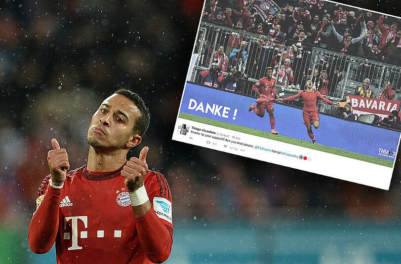 Daumen hoch für den Verbleib bei den Bayern: Thiago bekannte sich am Mittwoch zum FCB. (Archivbild)