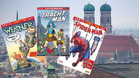 Beim Gratis Comic Tag 2019 sind neben Klassikern wie "Spiderman" auch deutsche Comics wie "Werner" und "Trachtman" vertreten.
