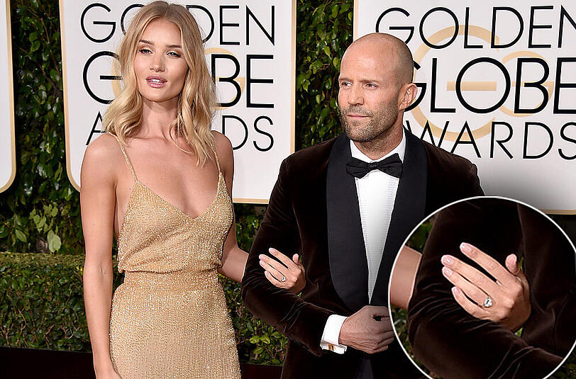Stolz präsentierte Rosie Huntington-Whiteley an der Seite von Jason Statham ihren Verlobungsring