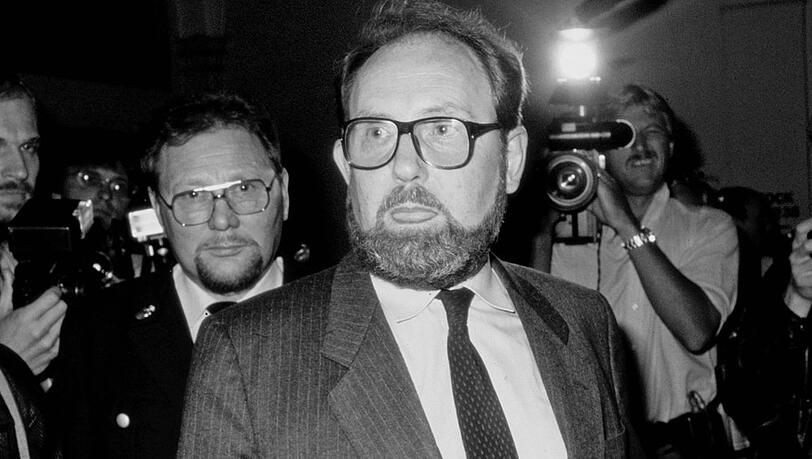 Gerd Heidemann bei einem Gerichtstermin im Jahr 1985. Gerd Heidemann bei einem Gerichtstermin im Jahr 1985.